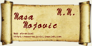 Maša Mojović vizit kartica